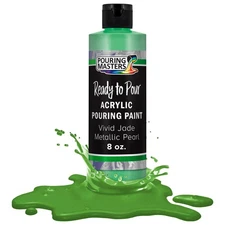 Pouring Masters Vivid Jade Metallic Pearl 8-Ounce Acrylic Pouring Paint