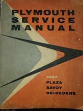 1957 Plymouth Fury Plaza Savoy Belvedere Service Manual P30 P31 Model