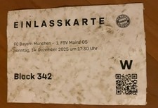 Used Sammler Ticket FC Bayern