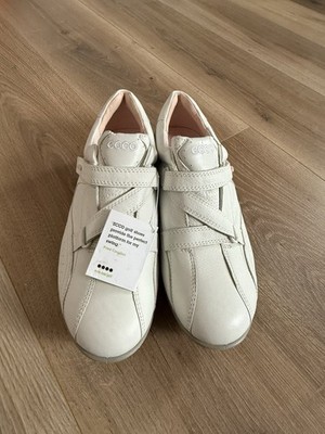 Ecco Damen Hydromax Weiß/Pink Gortex Golfschuhe Leder Wasserdicht UK 5 38 EU
