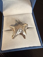 925 Sterling Silver Starfish Ring – Hallmarked – Size U – Hollow