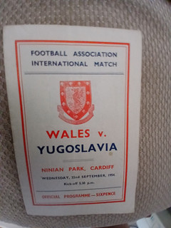 WALES v YUGOSLAVIA @ Ninian Park 22 September 1954