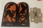 c.1920-30’s Beistle Crepe Paper Die Cut Halloween 4 Panel Lantern & Candle Base — photo 1