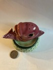 Vintage Salt And Pepper Occupied Japan Red Fish With Green Basket Stand — photo 10