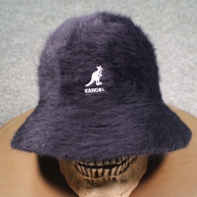 Kangol Furgora Bucket Hat Black Mens S Angora Fur Frienship Embroidery LL Cool