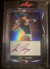 KAI TRUMP 2024 LEAF METAL AUTO AUTOGRAPH SIGNATURE ROOKIE CARD  5/15 GOLF PURPLE