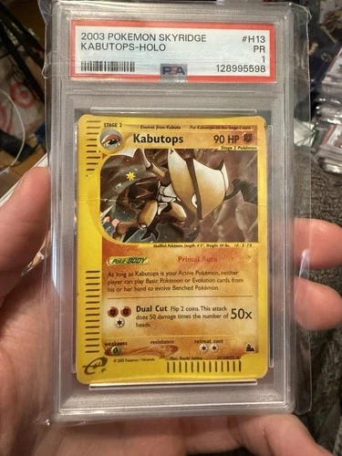 PSA 1 PR 2003 Skyridge Kabutops Holo Foil H13/H32 WOTC E-Reader Series Pokemon