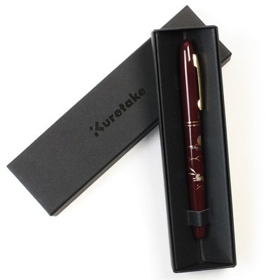 Fudepen, Pinselstift Hase & Vollmond, mit Lackgehäuse, dunkelrot
