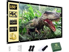 AAJK OUTDOOR INDOOR FOLDABLE ANTI-CREASE PORTABLE 16:9 150IN PROJECTOR SCREEN