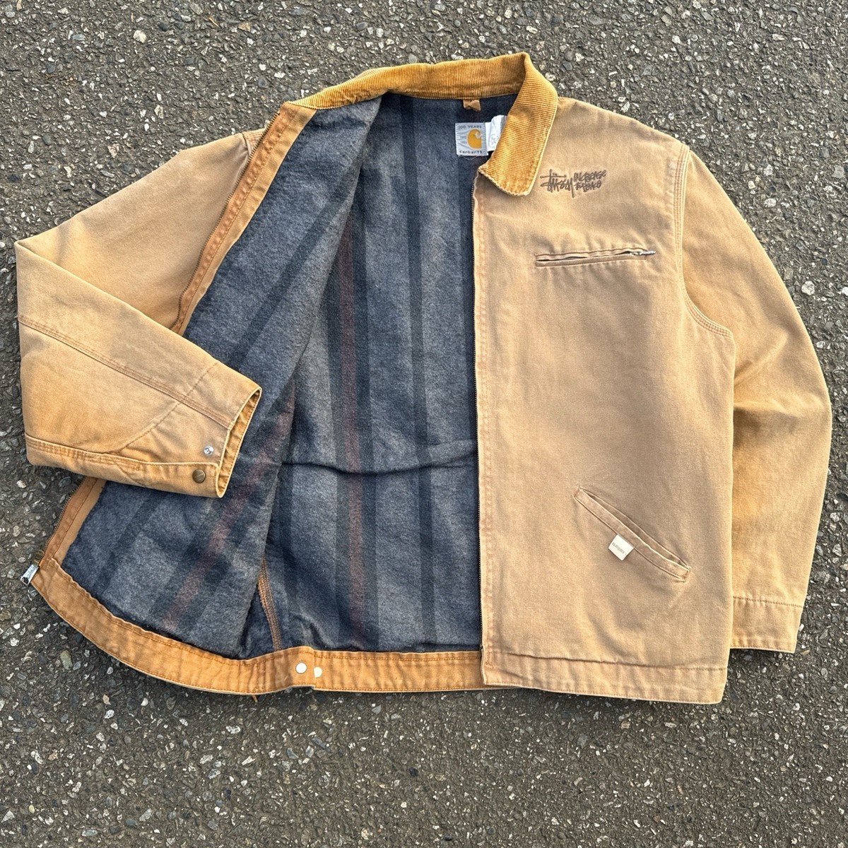 Stussy × Carhartt Jacket EXTREMELY RARE Vintage Carhartt X Stussy Detroit jacket | eBay