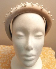 Fashion Velvet Headwear Hair Hoop Hairband With Pearls New Without Tag