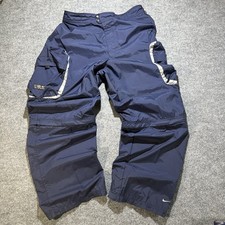 DEADSTOCK Vintage Nike Windbreaker Nylon Pants Size L Cargo Navy ACG MAX 34 New