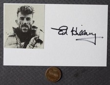 1st man to Climb Mount Everest Sir Edmund Hillary signed autographed photo card-