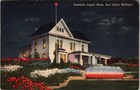 Ann Arbor Mi-Michigan, American Legion Home, Patriotic Gardens Vintage Postcard