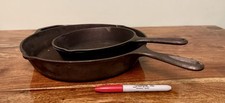 Lodge Cast Iron Skillet Bundle 12" (#10SK) & 8" (#5SK) Set Made in USA