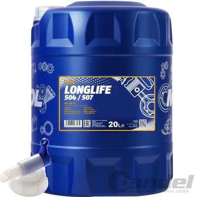 20 LITER MANNOL 5W30 MOTORÖL+HAHN passend für VW 504.00 507.00 MB 229.51 ACEA C3 - Bild 1 von 4