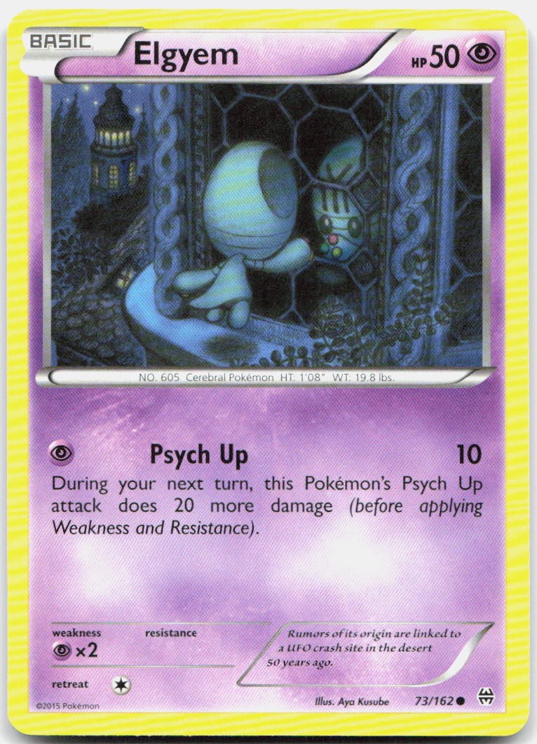 Elgyem 73/162 Common BREAKthrough Pokemon LP