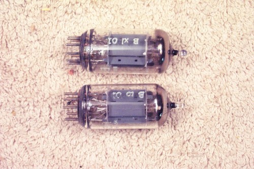 Zwei, Telefunken 12AX7 ECC83, lange, glatte Platte, passendes Paar, 12AX7/ECC83 - Bild 5 von 7