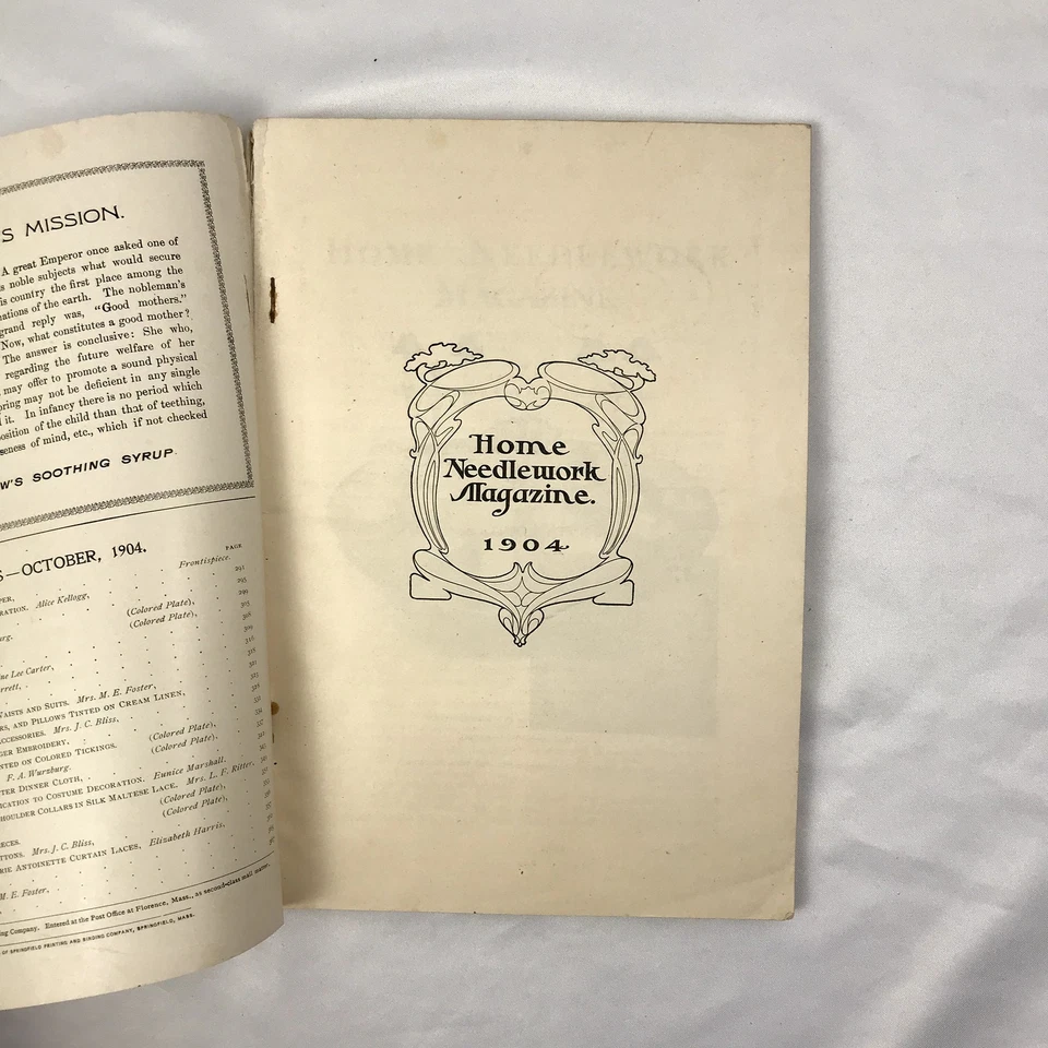 Home Needlework Vol. VI #4 Quarterly Magazine Florence Publishing Company 1904 Foto 3 de 4