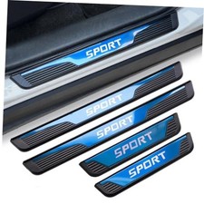 4Pcs Stainless Steel Door Sill Protector, Car Door Sills Threshold Blue