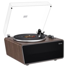 All in One Vinyl Record Player,Bluetooth Turntable Built in 4 Stereo Speakers...