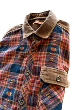 Jeremiah Southeastern Shirt Men’s Size Small Corduroy Trim Cotton Long Sleeve