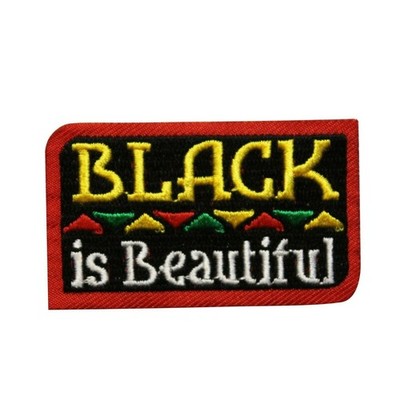 Black is Beautiful Embroidered Iron On Patch - 97-C