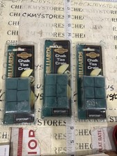3X 6PK Sportscraft Billiards Blue Chalk 6 Cubes NEW