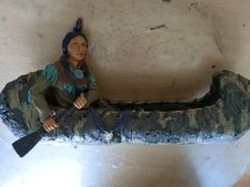 Winnetou. Karl May. Indianer. Figur. Im Kanu. USA. Rarität. Sehr Schwer. 