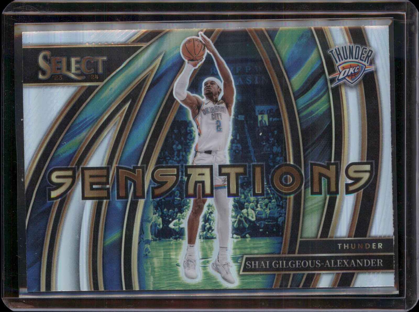 2023-24 Panini Select #25 Shai Gilgeous-Alexander Sensations Silver Prizms