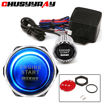 Car Ignition Switch 12V Engine Start Push Button Keyless Entry Starter Kit 1Pcs