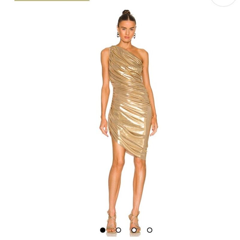 Norma Kamali Diana Mini Dress - Gold