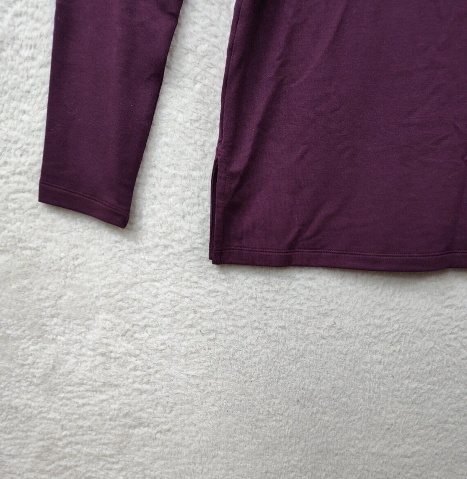 Sudadera Pullover Banana Republic Mujer Mediana Púrpura Mezcla Rayón Manga Larga Foto 4 de 4