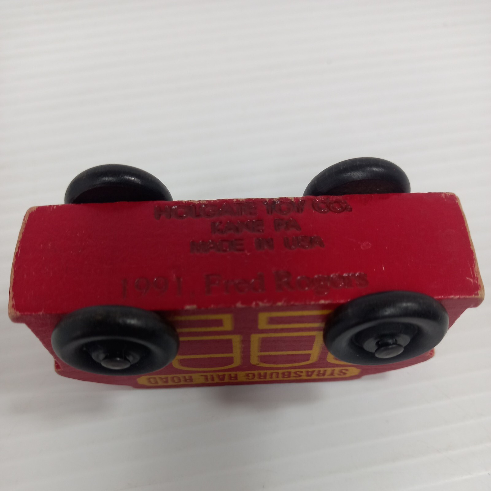 Holgate Toy Co Kane PA Strasburg Rail Road Red Wooden Carriage 1991