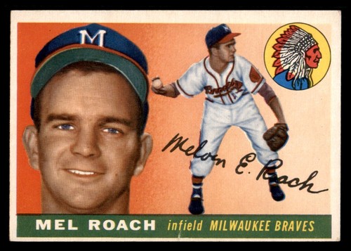 1955 Topps Mel Roach #117 Set Break VGEX / EX - No Creases! Baseball Card