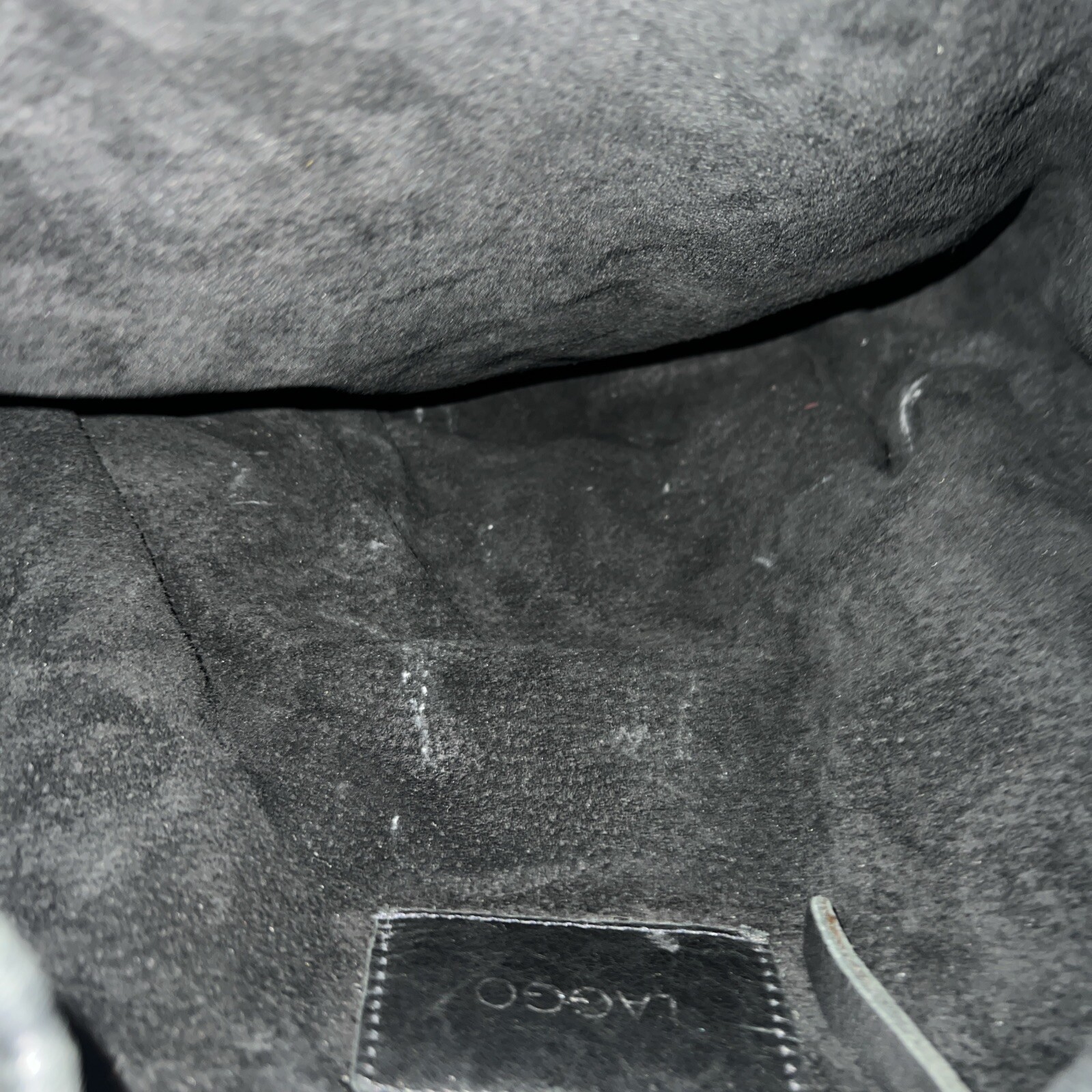 LAGGO TASSEL DRAWSTRING BAG BACKPACK BLACK PEBBLE… - image 10