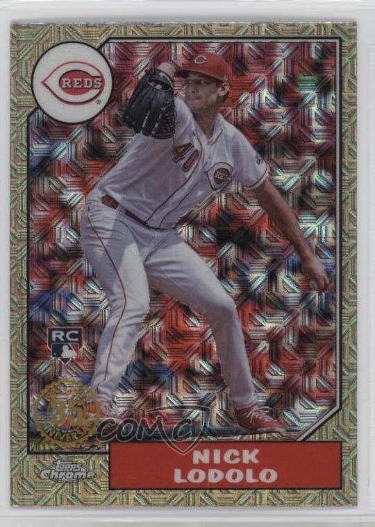 2022 Update 1987 Topps Chrome Silver Pack Series Mojo Nick Lodolo Rookie RC