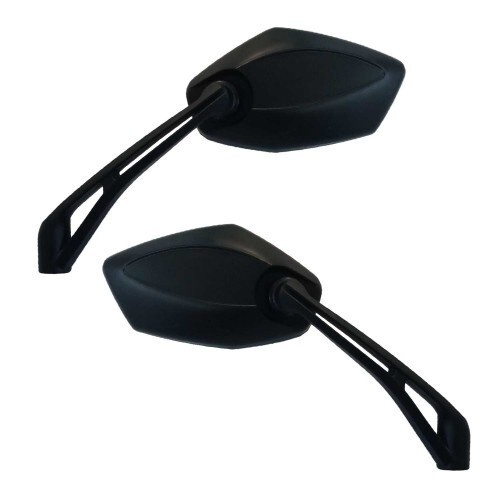 50cc Scooter Left & Right Mirror Set For Rugby QMB139 GY6 Stealthy Look - Picture 3 of 3
