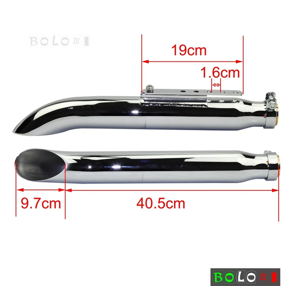 For Suzuki VL125 VL800 VL1500 Intruder Bobber Cafe Racer Exhaust Mufflers Pipes — 第 4/4 张图片