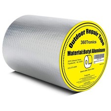 Strong Waterproof Tapes, Aluminum Butyl Rubber Tape 6" x 33 ft, RV, Roof, Metal