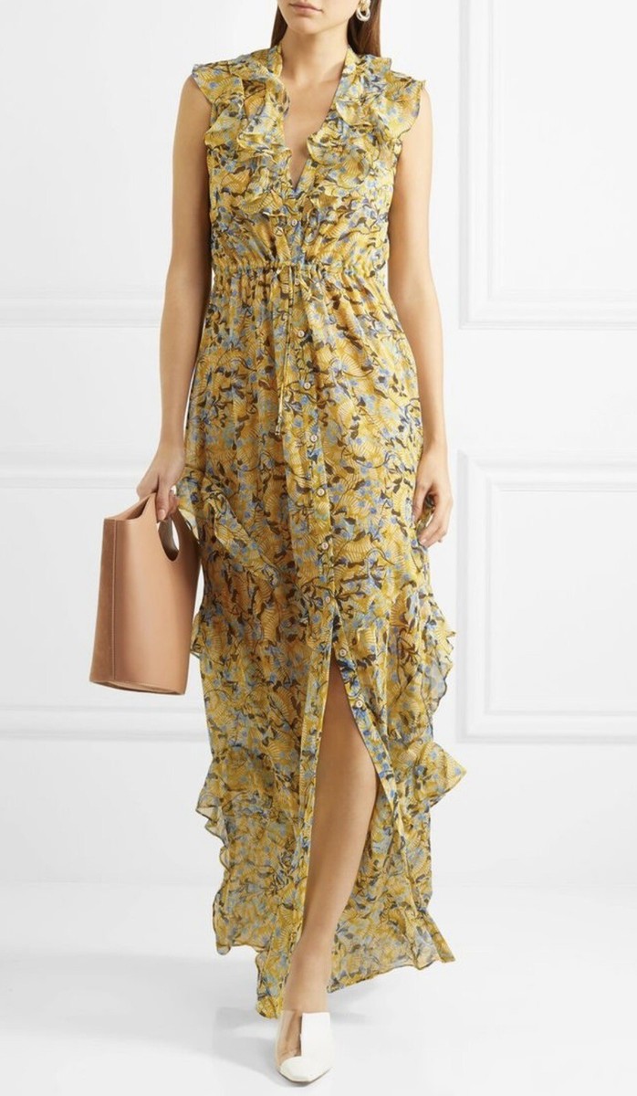 saloni maxi dress Renee Dress in Plumeria Trellis SALONI