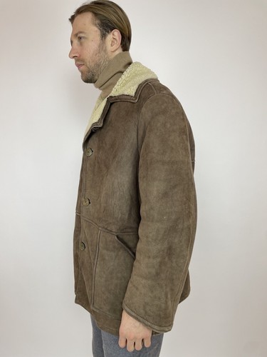 antartex Vintage SHEEPSKIN Coat made In Scotland Mens size M-L - Picture 4 of 16