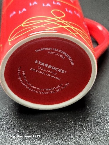Starbucks Fa La La La 14 fl oz Tumbler Coffee Mug Red With Cap - Picture 10 of 10