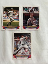 (3) 1993 TOPPS RED SOX-ROGER CLEMENS # 4-MO VAUGHN # 51-JODY REED # 103 BASEBALL