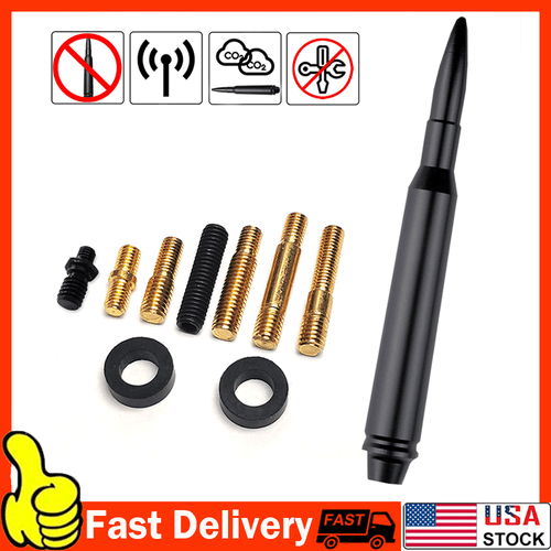 5.7" Bullet 50 Cal Antenna Style Mast for Tundra 2014-2020 FM AM Radio Signal - Picture 16 of 17