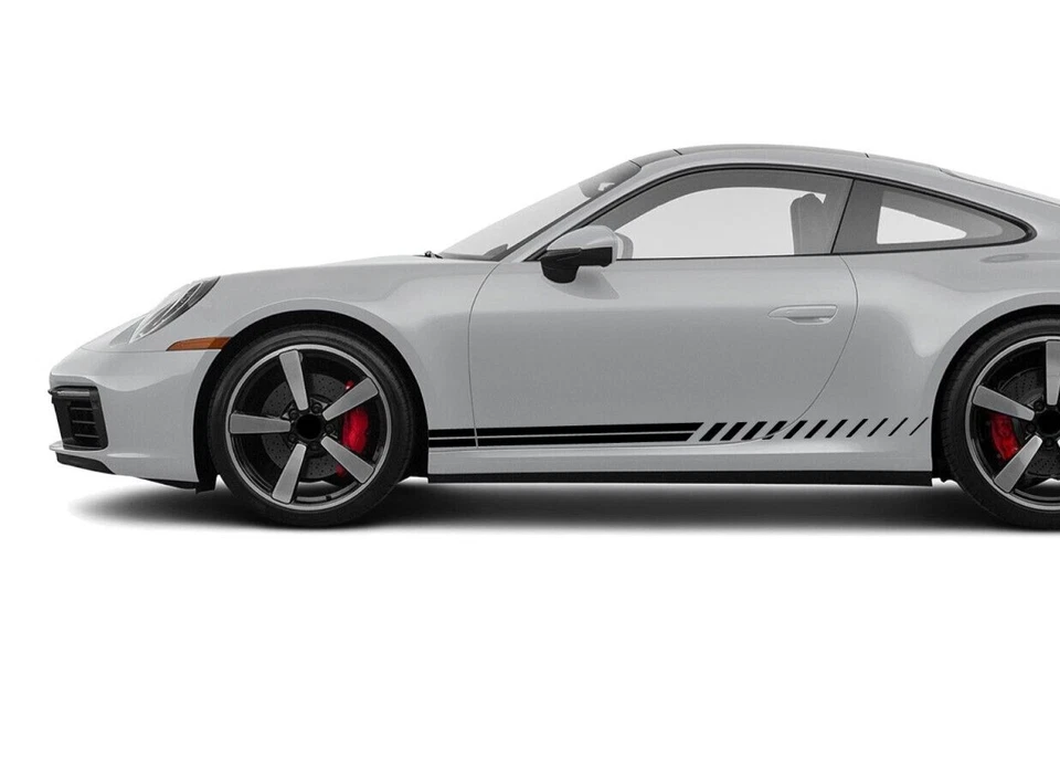 Двойная спортивная полоса наклейка наклейка виниловая упаковка графический набор для Porsche Carrera 911 - Изображение 2 из 4