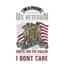 I'm A Proud US Veteran Bumper Sticker Military Vinyl Soldier Decal 5"