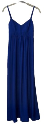 New $130 Felicity & Coco Womens XSmall Maxi Dress Cobalt Blue Spaghetti  Strap BC | eBay