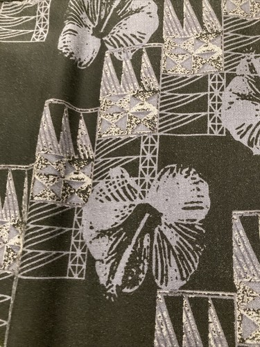 Vintage Hana Bay Men's Black Hawaiian Camp Floral Button Down Rayon Shirt SZ L - Picture 6 of 12