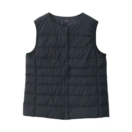 MUJI Collarless Down Vest XS-XXL Packable Lightweight Anti-Static Women NWT - Picture 23 of 33